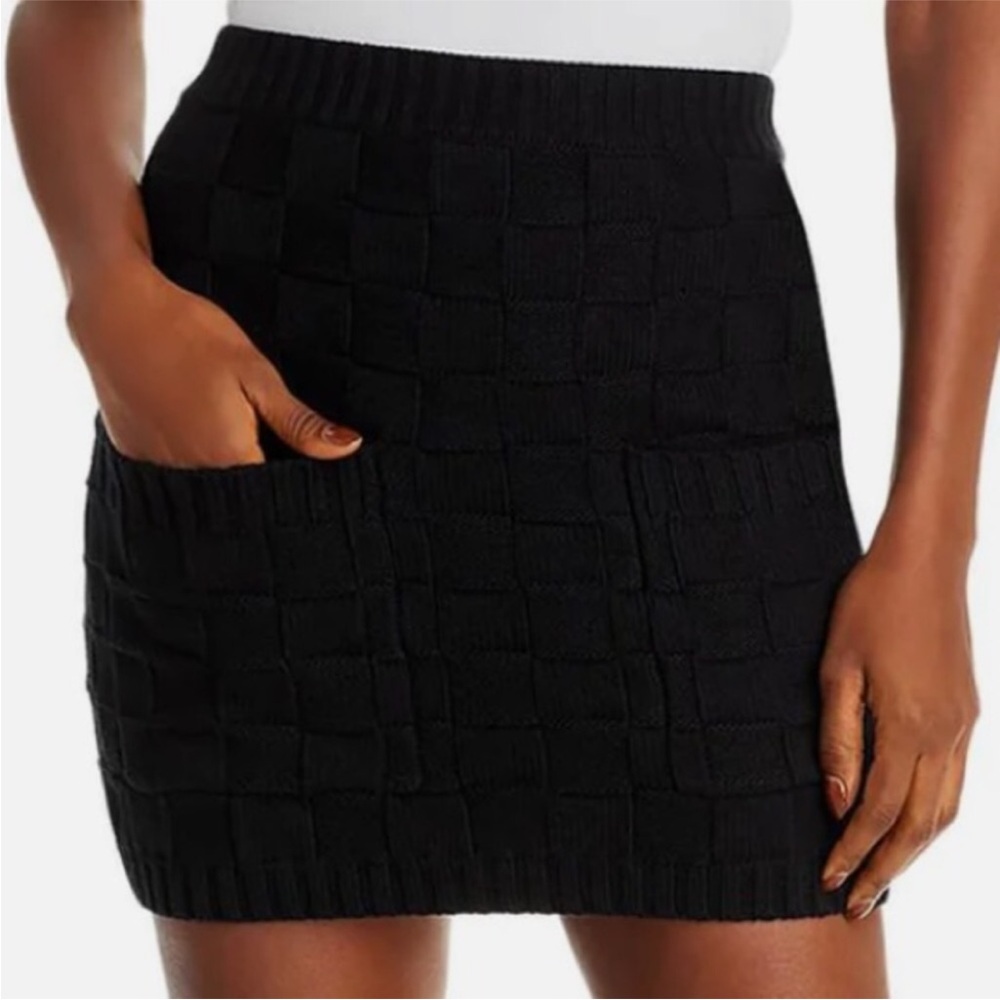 Staud black knit mini skirt - Picture 2 of 9